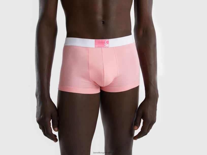 μπόξερ από ελαστικό βιολογικό βαμβάκι J8TLD1584 Benetton άνδρες ροζ