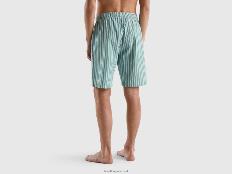 ριγέ σορτς 100% βαμβακερό J8TLD1606 Benetton άνδρες πολύχρωμο