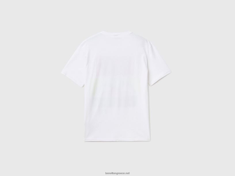 μπλουζάκι με λαιμόκοψη της looney tunes J8TLD1608 Benetton άνδρες άσπρο