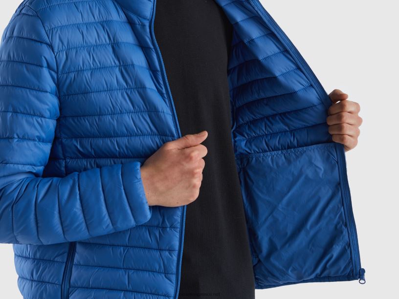 μπουφάν με επένδυση με ανακυκλωμένη βάτα J8TLD4430 Benetton άνδρες γαλάζιο