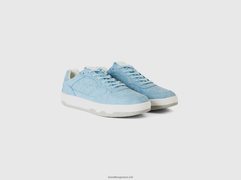 γαλάζια πάνινα πάνινα πάνινα παπούτσια J8TLD1536 Benetton άνδρες γαλάζιο