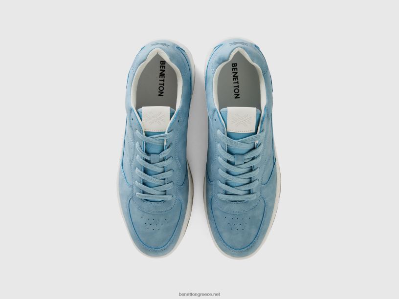 γαλάζια πάνινα πάνινα πάνινα παπούτσια J8TLD1536 Benetton άνδρες γαλάζιο
