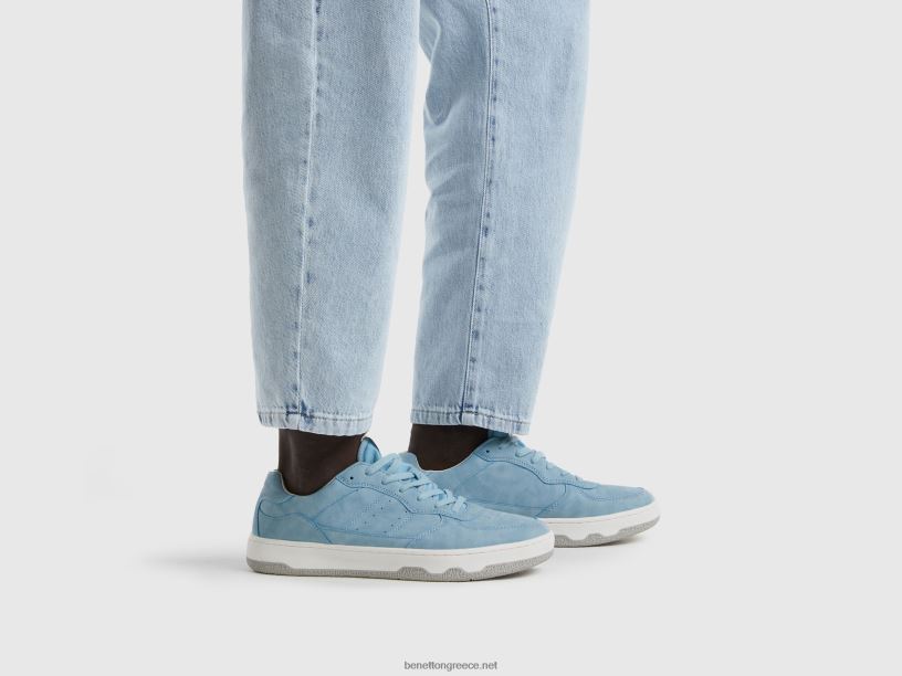 γαλάζια πάνινα πάνινα πάνινα παπούτσια J8TLD1536 Benetton άνδρες γαλάζιο