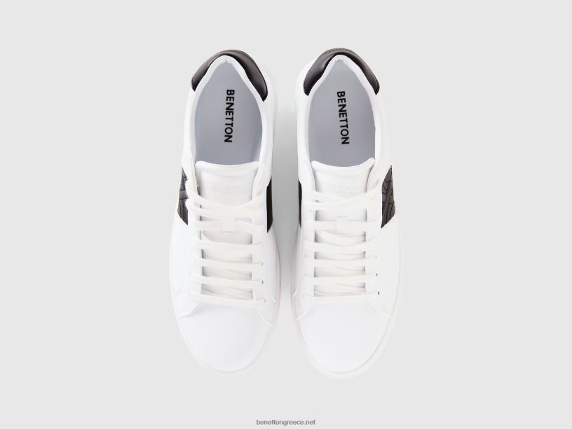 ψηλά αθλητικά παπούτσια με μαύρο λογότυπο J8TLD806 Benetton άνδρες μαύρος