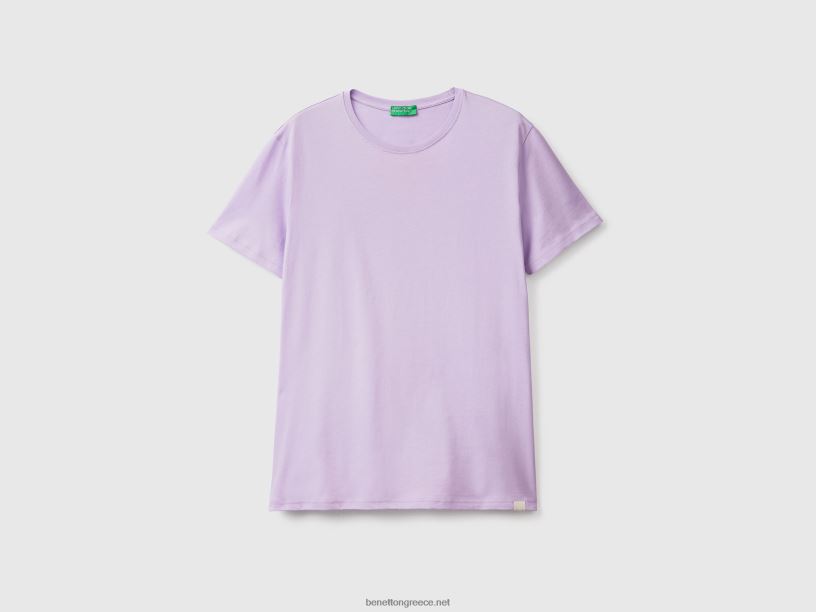 λιλά μπλουζάκι J8TLD4452 Benetton άνδρες πασχαλιά