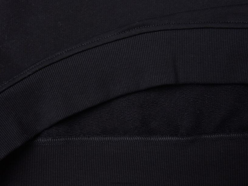 φούτερ με λαιμόκοψη με τύπωμα λογότυπου J8TLD1308 Benetton άνδρες μαύρος