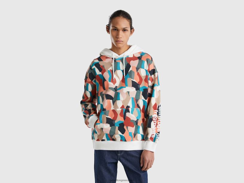 ζεστό πολύχρωμο κουκούλα J8TLD1325 Benetton άνδρες πολύχρωμο