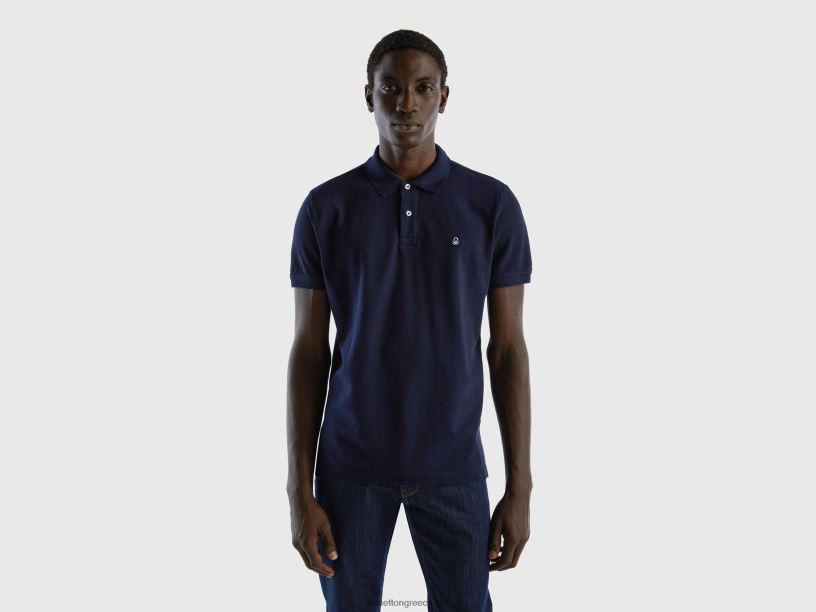 σκούρο μπλε κανονική εφαρμογή πόλο J8TLD1413 Benetton άνδρες σκούρο μπλε