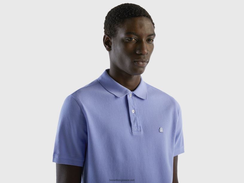 μυρτιά βιολετί κανονική εφαρμογή πόλο J8TLD4593 Benetton άνδρες μυρτιά