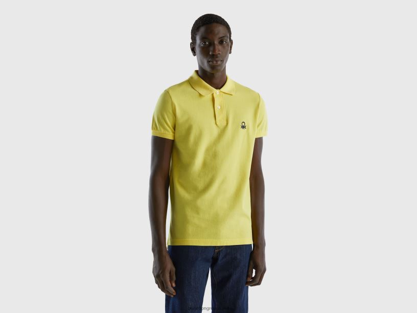 κίτρινο slim fit polo J8TLD4582 Benetton άνδρες κίτρινος