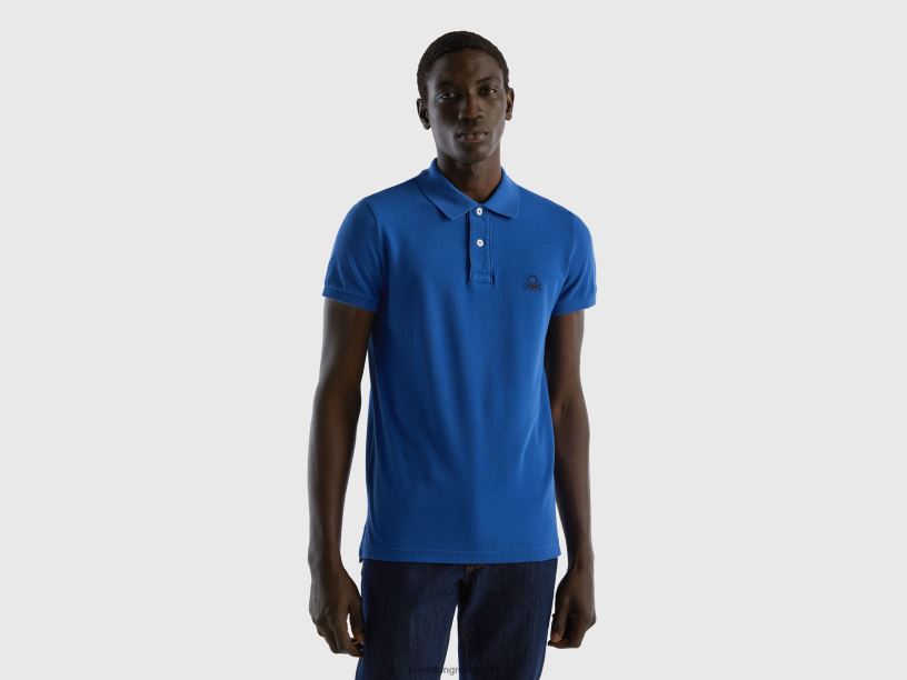 αραβοσίτου μπλε slim fit polo J8TLD4586 Benetton άνδρες γαλάζιο