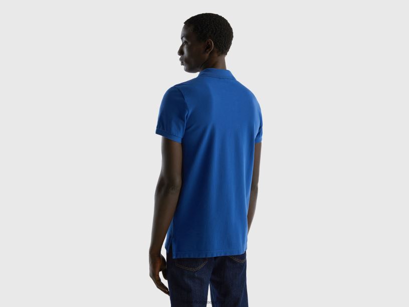 αραβοσίτου μπλε slim fit polo J8TLD4586 Benetton άνδρες γαλάζιο