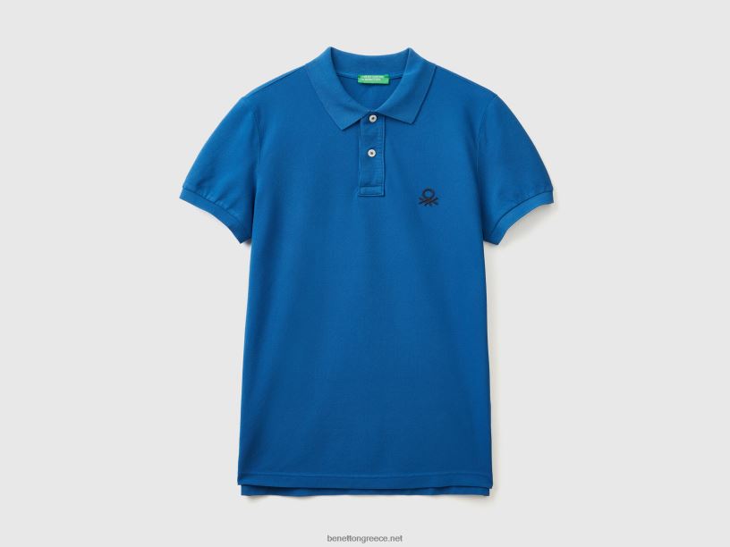 αραβοσίτου μπλε slim fit polo J8TLD4586 Benetton άνδρες γαλάζιο