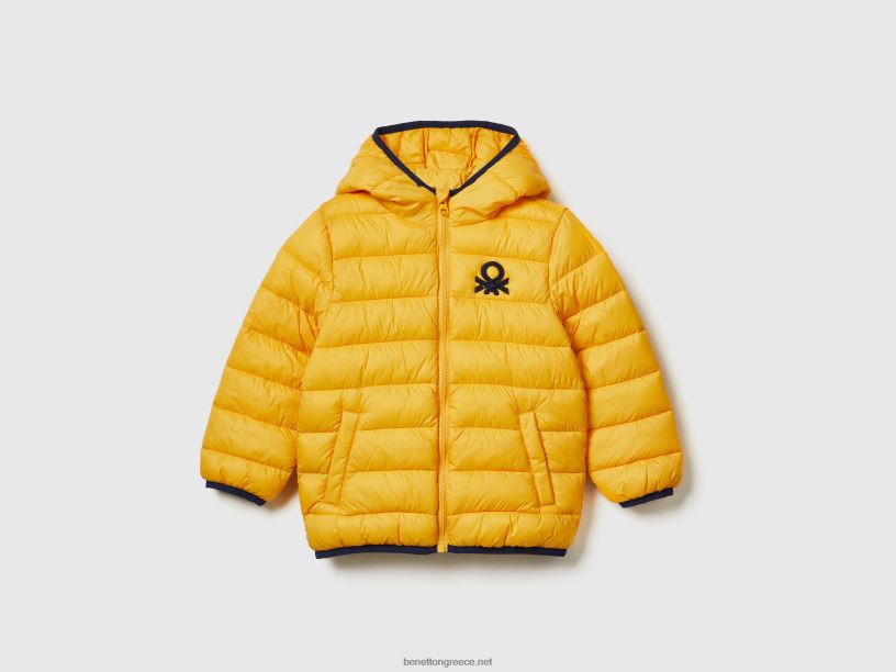 Μπουφάν "rain Defender" σε νάιλον J8TLD2096 Benetton παιδιά κίτρινος