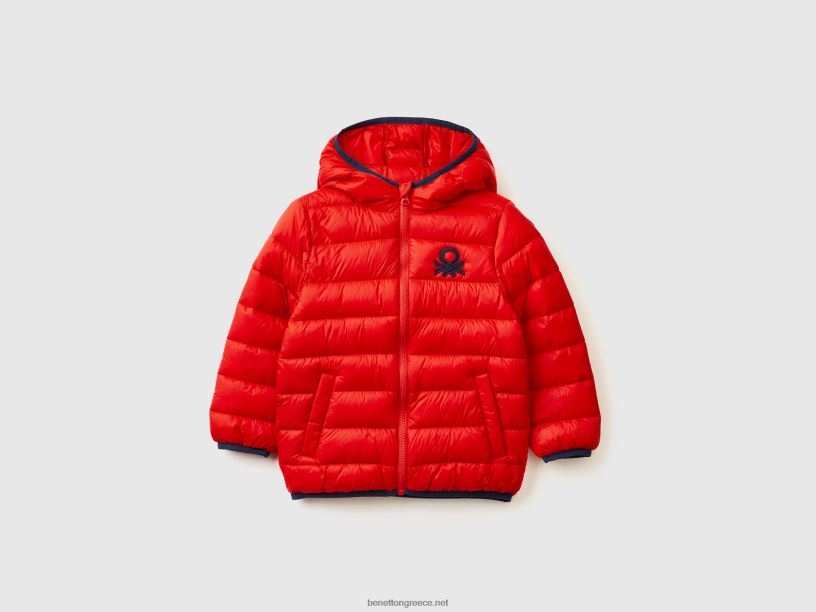 Μπουφάν "rain Defender" σε νάιλον J8TLD5001 Benetton παιδιά το κόκκινο