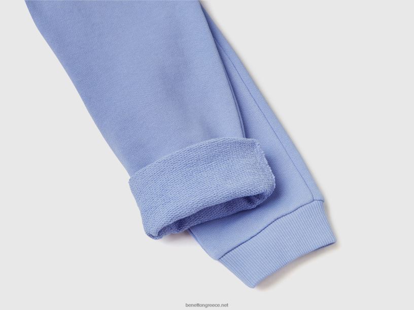 Φούτερ από οργανικό βαμβάκι J8TLD2985 Benetton παιδιά μυρτιά