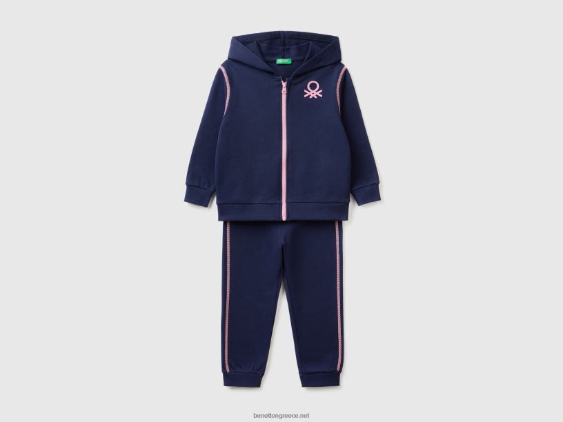 αθλητική φόρμα από 100% βαμβάκι J8TLD5612 Benetton παιδιά μπλε
