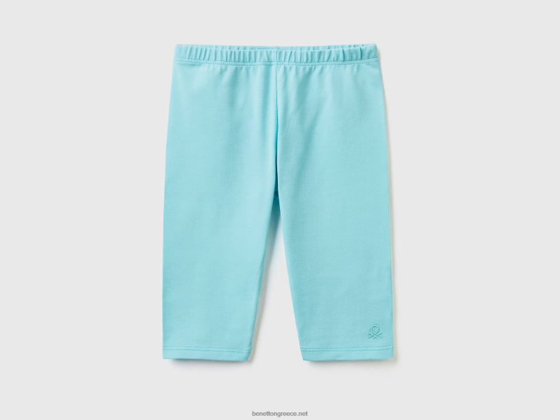 3/4 κολάν από ελαστικό βαμβάκι J8TLD5662 Benetton παιδιά μπλε του ουρανού