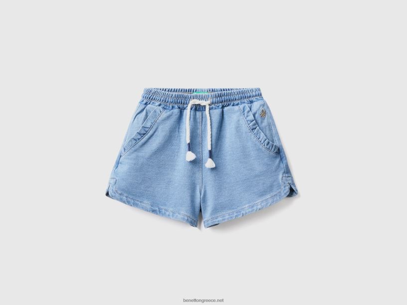 ιδρώτα τζιν με όψη βερμούδες J8TLD2993 Benetton παιδιά γαλάζιο