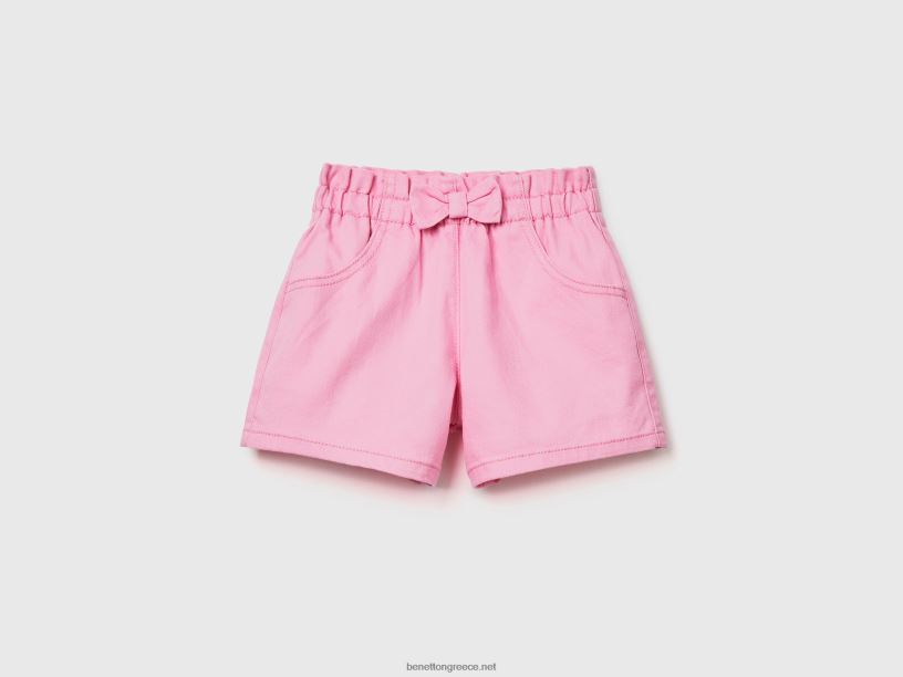 σορτς με ελαστική μέση J8TLD3007 Benetton παιδιά ροζ