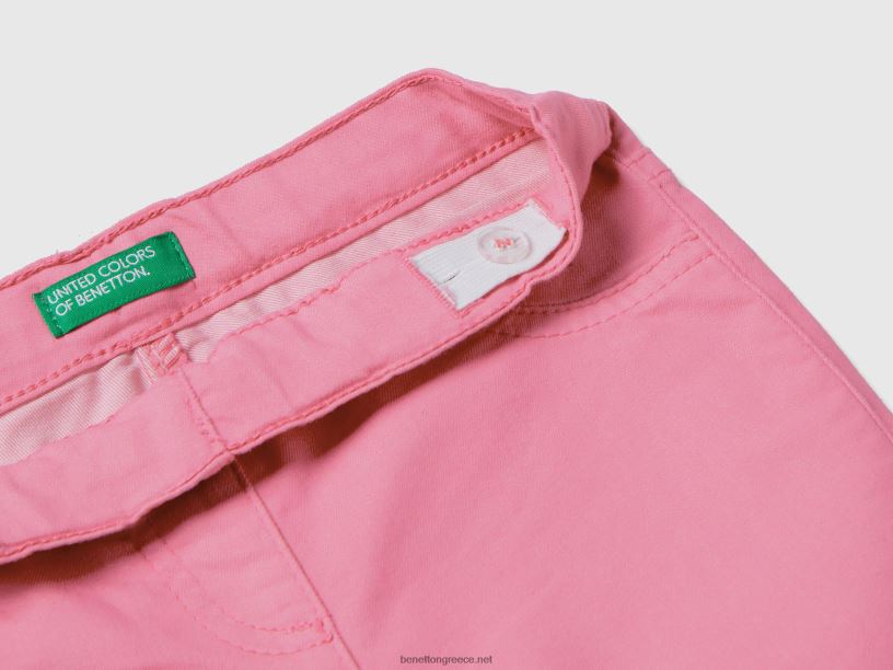 jeggings σε μείγμα βαμβακιού ελαστικού J8TLD5697 Benetton παιδιά ροζ