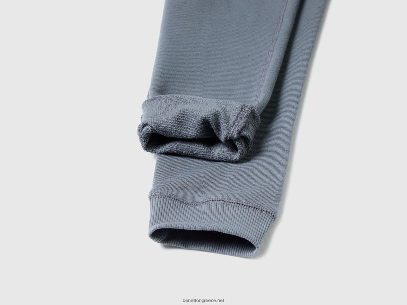 Φούτερ από 100% βαμβάκι J8TLD1934 Benetton παιδιά σκούρο γκρίζο