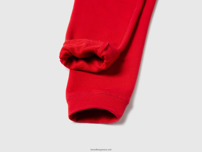 σπορ παντελόνι με κορδόνι J8TLD1929 Benetton παιδιά το κόκκινο