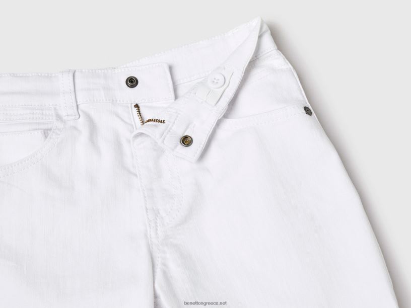 βερμούδες σε λεπτή εφαρμογή J8TLD2001 Benetton παιδιά άσπρο