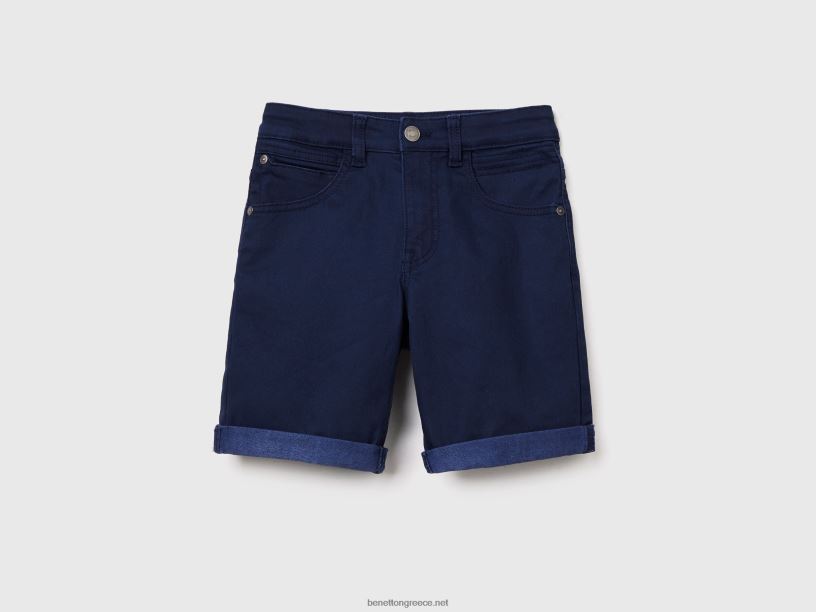βερμούδες σε λεπτή εφαρμογή J8TLD4931 Benetton παιδιά σκούρο μπλε