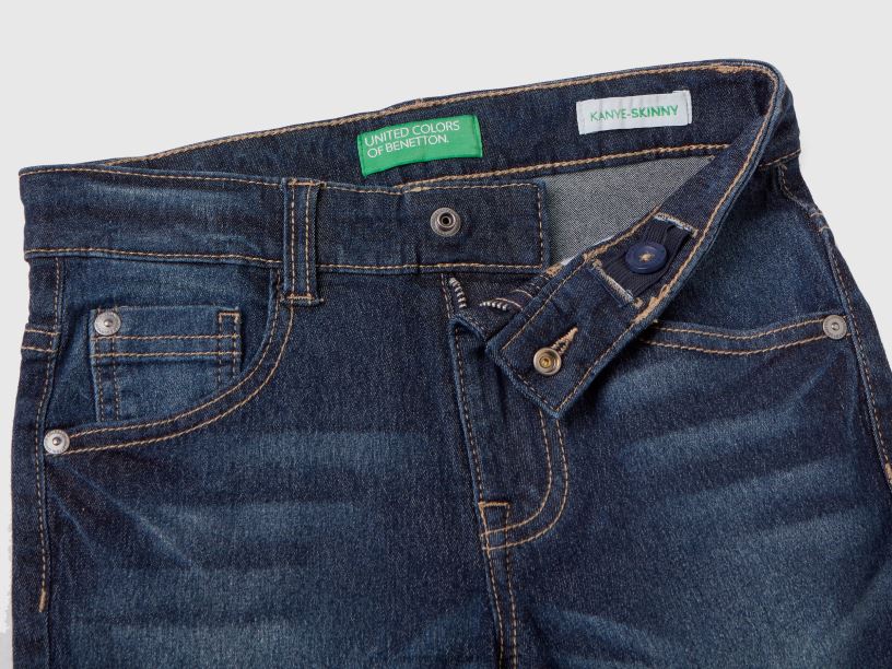 στενό τζιν με πέντε τσέπες J8TLD4966 Benetton παιδιά μπλε