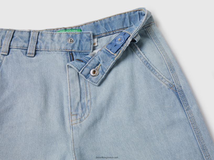 loose fit cargo τζιν J8TLD2002 Benetton παιδιά γαλάζιο