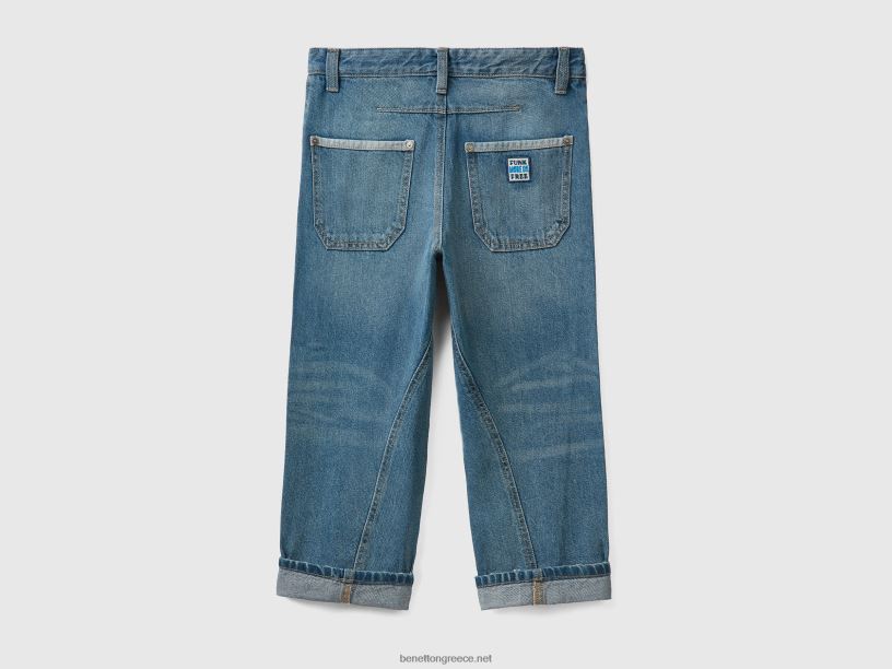 τζιν slouchy fit J8TLD4930 Benetton παιδιά μπλε
