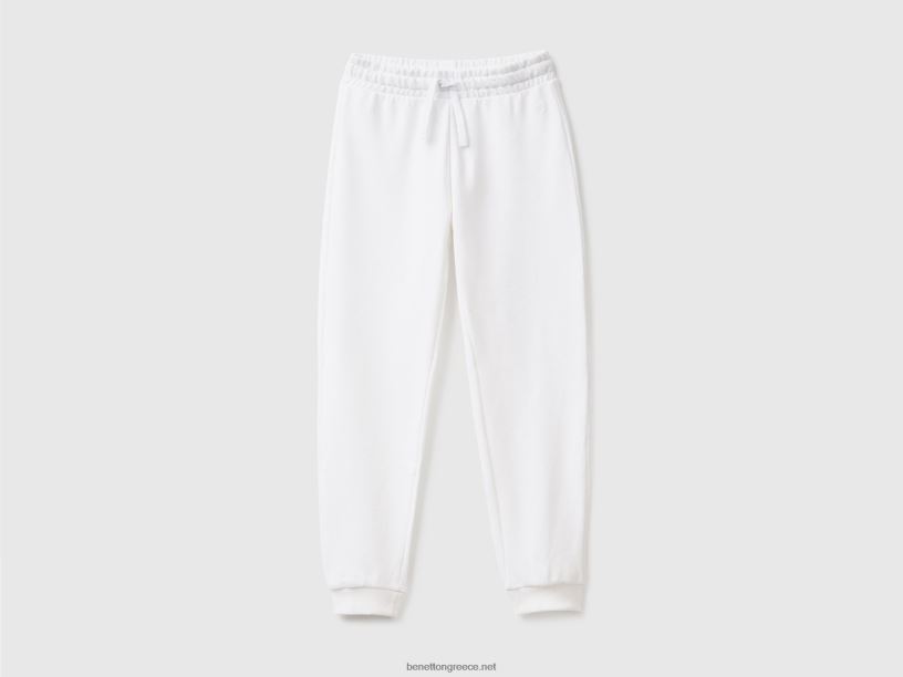 φούτερ με λογότυπο J8TLD2707 Benetton παιδιά άσπρο