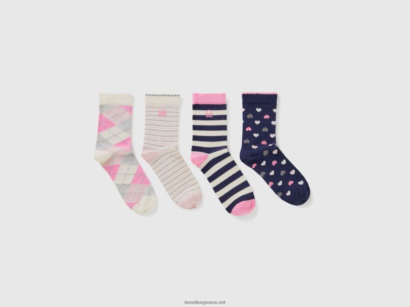 Σετ κάλτσες ζακάρ J8TLD2731 Benetton παιδιά πολύχρωμο