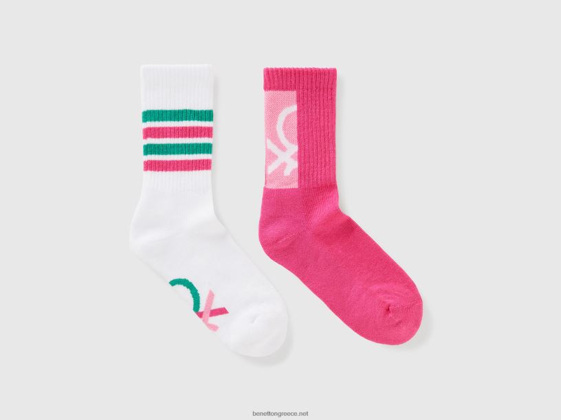 δύο ζευγάρια κάλτσες J8TLD2777 Benetton παιδιά πολύχρωμο