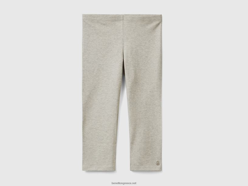 3/4 κολάν από ελαστικό βαμβάκι J8TLD5403 Benetton παιδιά ανοιχτό γκρι