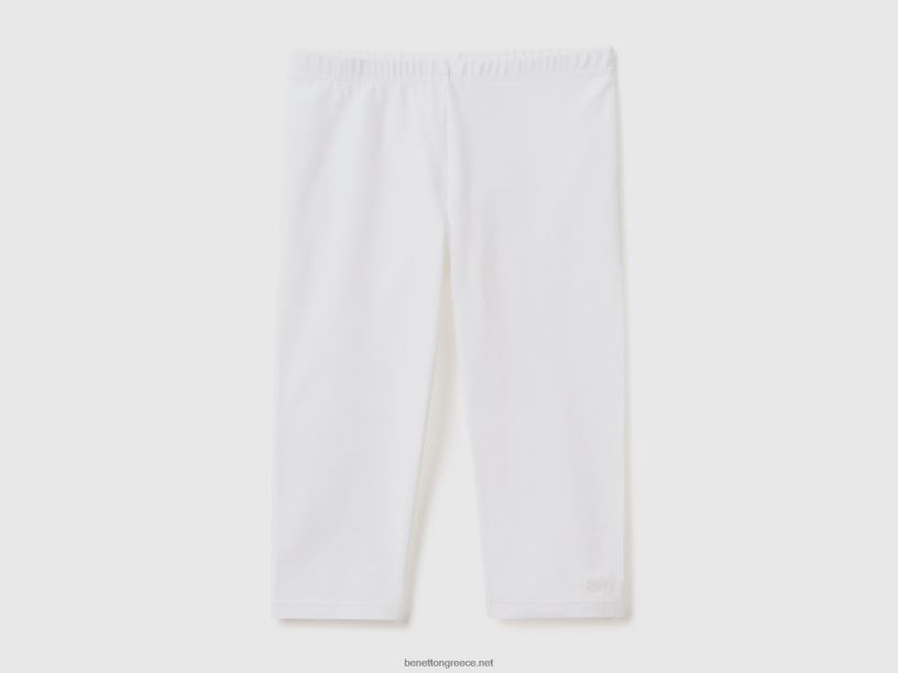 κολάν μέχρι το γόνατο J8TLD2624 Benetton παιδιά άσπρο