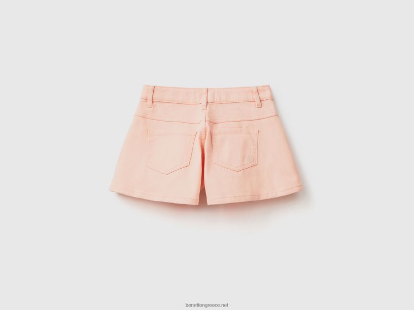 σορτς πεταλούδα J8TLD2651 Benetton παιδιά απαλό ροζ