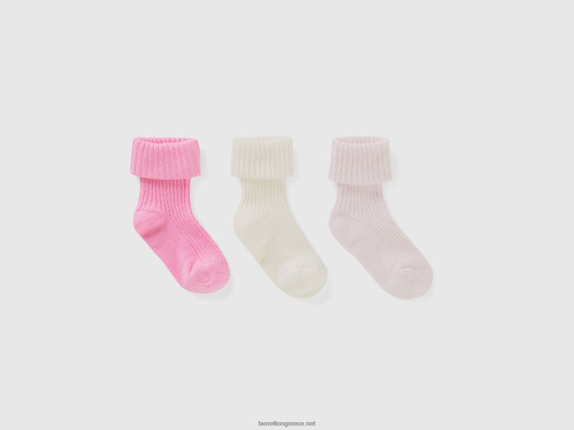 κάλτσες σετ με μπούκλα J8TLD3306 Benetton παιδιά γαλάζιο