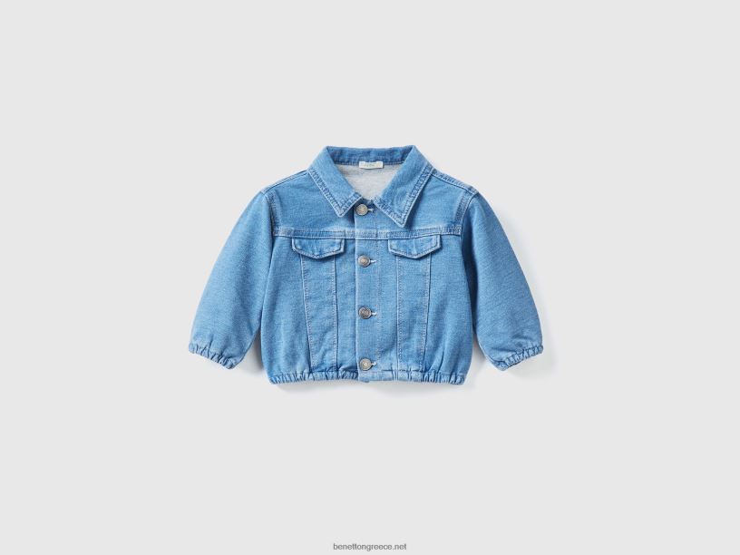 τζιν τζιν φούτερ μπουφάν J8TLD5737 Benetton παιδιά μπλε