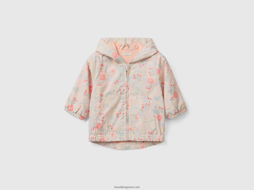 μπουφάν με σχέδια με κουκούλα J8TLD5738 Benetton παιδιά πολύχρωμο