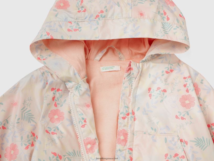 μπουφάν με σχέδια με κουκούλα J8TLD5738 Benetton παιδιά πολύχρωμο