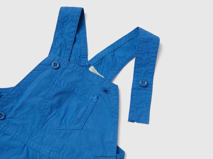 Ολόσωμη από 100% βαμβάκι J8TLD3082 Benetton παιδιά γαλάζιο
