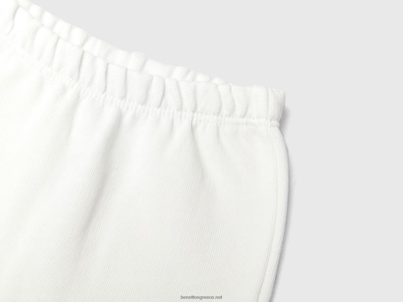 αθλητική στολή J8TLD3089 Benetton παιδιά κρεμώδες λευκό